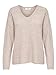 ONLY Damen ONLCAMILLA V-Neck L/S Strickpullover KNT 15204588, Pumice Stonedetail:Melange,M