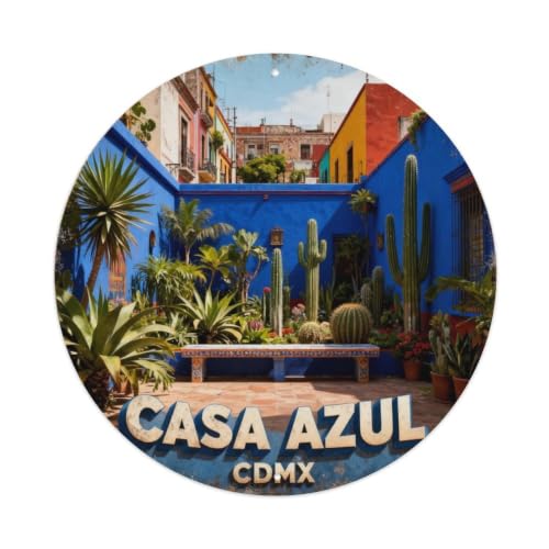 Frida Kahlo Casa Azul Mexico City Sign Metal Tin Sign Plaque