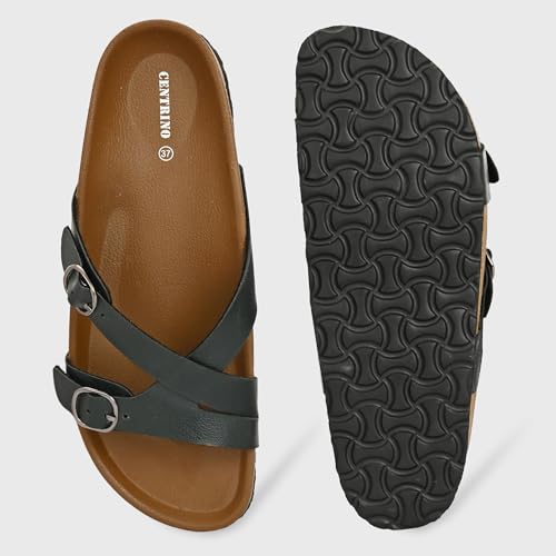 Image of Centrino Women's Berkin-Style Slip-On Sandals | Open Toe Design | Soft PU Footbed | Lightweight & Comfortable | Arch Support | On-Grip Sole | Casual Outdoor Wear (9224)