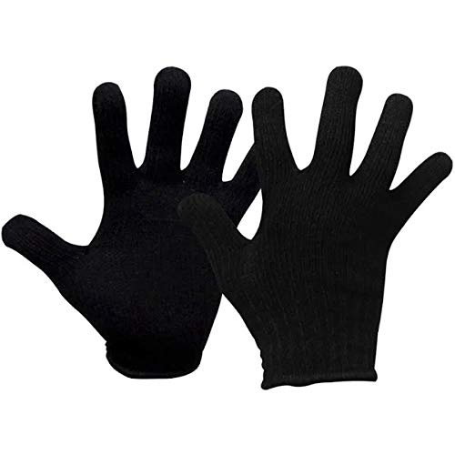 Luva de Frio Kit 6 Pares Luva Lã Infantil Coloridas Atacado Promoção FEMININA PRETA TAM M SERVE EM J