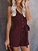 Acelitt Women's Ladies Casual Fashion 2025 V Neck Sleeveless Button Down Belted Summer Short Jumpsuit Romper for Women with Pockets Red Small