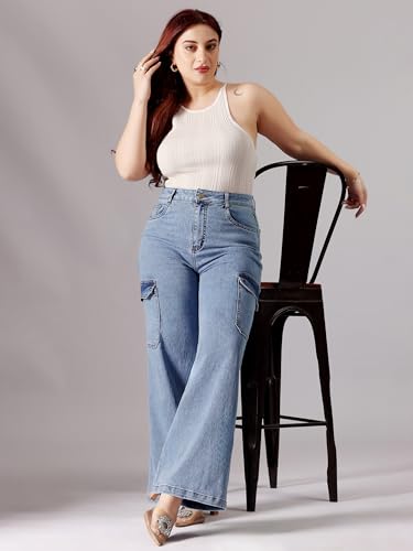 Image of Miss Chase A+ Women's Bootcut High Rise Regular-Length Stretchable Denim Shaping Jeans