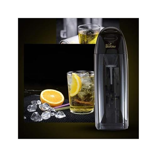 Image of AJS Sodamaker Black | Home Soda Maker Machine for Sparkling Water and Carbonated Drinks | Manual Beverage Carbonator
