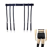 Reggicalze donna sexy regolabile 6 bretelle in poliestere alta elasticità nero taglia unica per lingerie intima e uso quotidiano