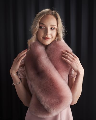 Futrzane Siberian Scarf - Ladies Faux Fur Scarfs Wraps - Elegant Collar for Coat2