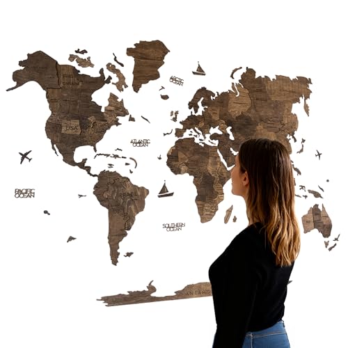 Awesometik Handmade 3D World Map