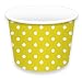 LolliZ Ice Cream Cups 8oz., Yellow/Polka Dots, 12 Pcs