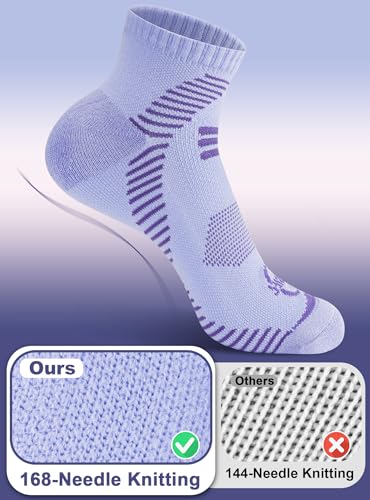 Image of Trusiel Ankle Compression Socks for Women Running Moisture Wicking 5 Pairs