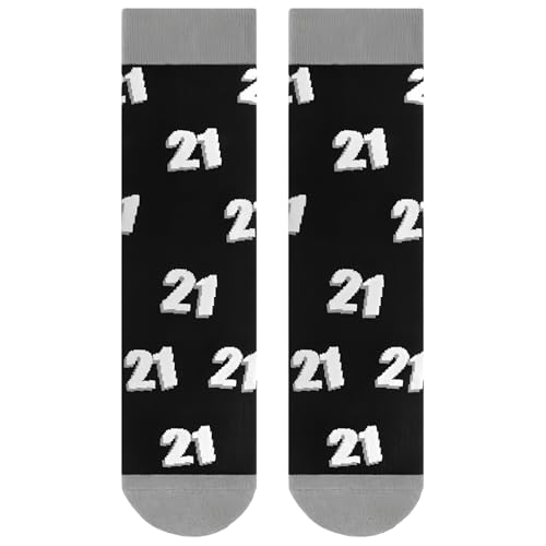 NICECONE 21st Birthday Gifts for Men - Funny Novelty Socks with It Took 21 Years to Look This Good - Black Calf-Length Birthday Presents for Son, Grandson, Boyfriend, Brother - Image 3