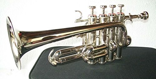 Sai Musical India Silver Nickel Piccolo Trumpet With Free Case+Mouthpiece #TOP2