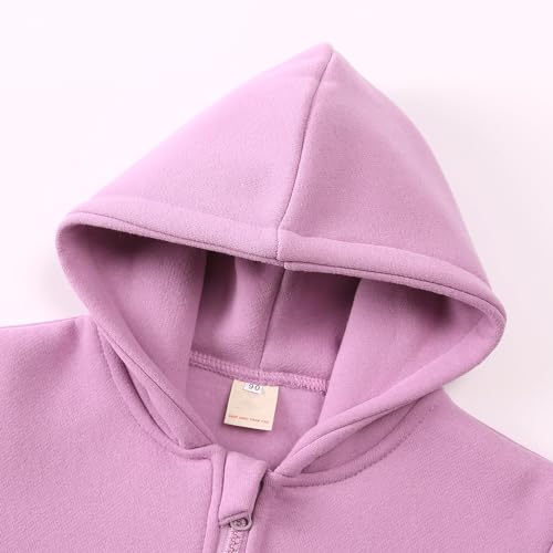 MYGBCPJS Boys Girls Thick Fleece Zip Up Hoodie Jacket Kids Long Sleeve Hooded Sweatshirt Zipper Hoody Coat with Pockets3