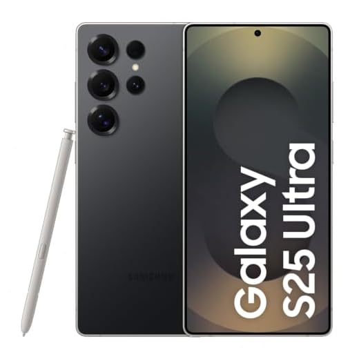 Samsung Galaxy S25 Ultra 5G AI Smartphone (Titanium Black, 12 Go de RAM, mémoire 512 Go), appareil photo 200 MP, S Pen inclus, longue durée de vie de la batterie