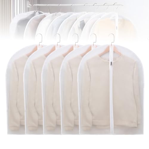 Translucent Garment Bags, 2025 New Clear Garment Bags for Home Storage, Lightweight Clothes Covers for Closet Organization, Durable Shirt Storage Bags for Travel (60x100cm)