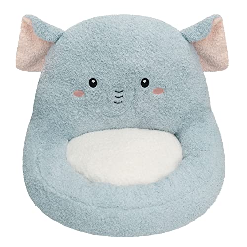 Qiuodo Cute Gaming Chair Cushion-Kawaii Indoor Seat Cushions For Office Chair，Comfy Plush Pillows For Butt With Non-Slip Backing For Butt (Blue Elephant) #TOP19