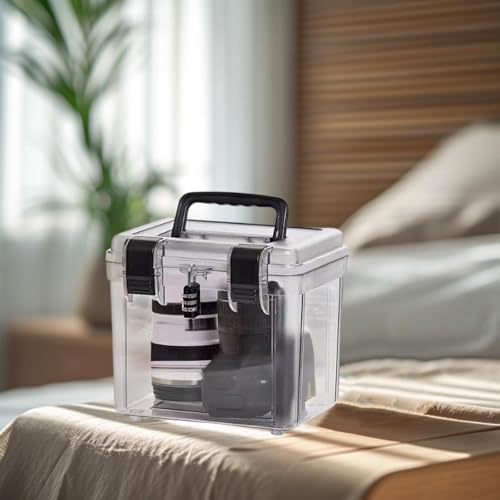 Caja protectora de PP transparente con cerradura para cámara 21.5x16x19 cm 4