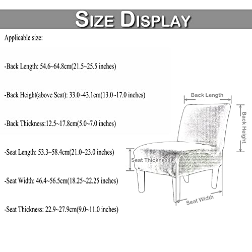 Rosnek Armless Chair Slipcover,Accent Chair Cover Stretch Polar Fleece Slipper Chair Slipcover Covers For Chairs Without Arms #TOP5