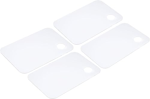 PATIKIL Paleta de pintura acrílica, 2 unidades, bandeja de pintura rectangular, paleta de pintura de 8 x 12 x 0.08 pulgadas con agujero para el