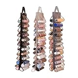 Fasolara Legging Organizer for Closet Hanging, Hanging Legging Organizer, Legging Storage for Closet, Behind Door, Wardrobe, Clothes Storage, Hanger 20 Pockets Clothes Storage (2Pack*Black)