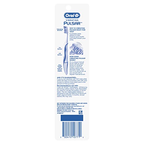 Oral-B Pulsar Battery Toothbrush with Charcoal Infused Bristles, Soft の商品画像 9