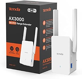 A33 AX3000 Wi-Fi 6 Range Extender, Dual Band Broadband/Wi-Fi Extender, Wi-Fi Repeater/Booster with 1 Gigabit Port & 2 High Performance Antennas, Built-In Access Point Mode, UK Plug