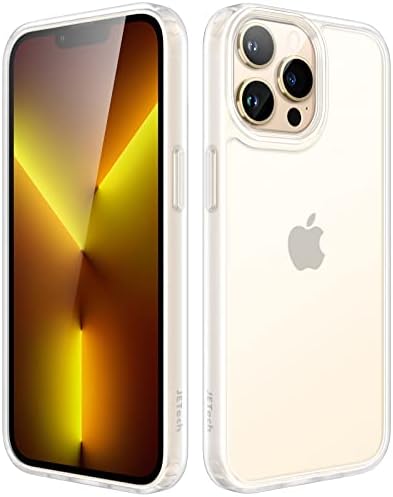 JETech Matte Case for iPhone 13 Pro 6.1-Inch, Shockproof Military Grade Drop Protection, Frosted Translucent Back Phone Cover, Anti-Fingerprint (Black)