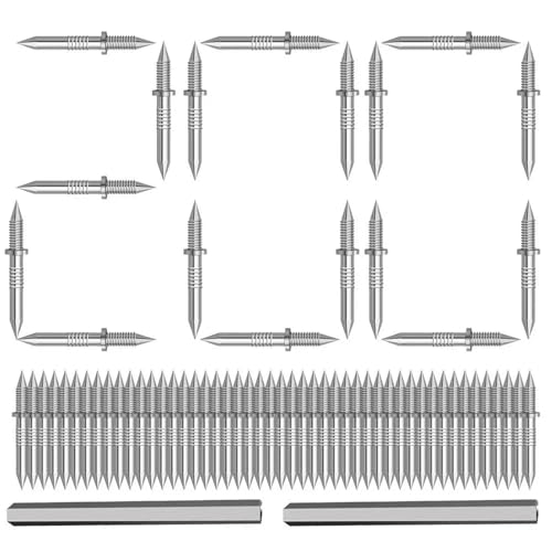 Clavos de Suelo Dobles 200 piezas, clavo doble para paneles de madera sin marcas, clavo invisible para molduras y zócalos de madera maciza miniatura 1