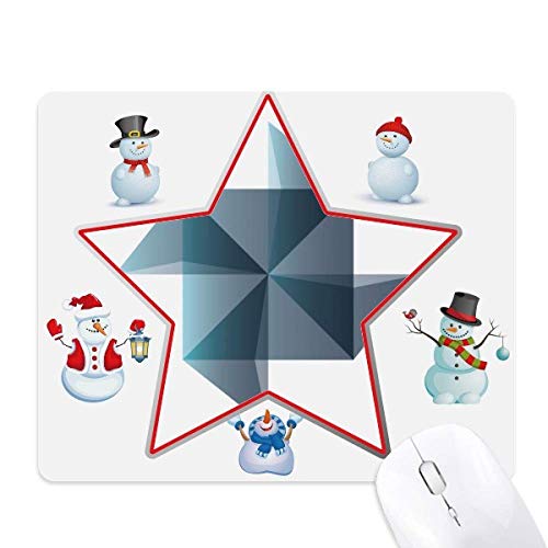 Tapis de souris abstrait origami bonhomme de neige anti fatigue pour soulager le poignet