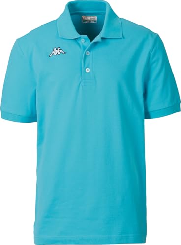 Kappa Poloshirt Kurzarm, sportlich Elegantes Polo für Herren, Polohemd aus 100% Baumwolle, Herrenbekleidung, türkis, Gr. 3XL