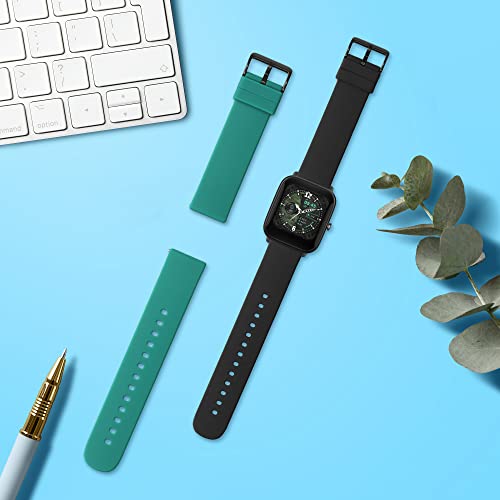 kwmobile 2x Straps for Huami Amazfit Bip U/Bip U pro Watch Strap, Silicone Replacement Watch Strap Set - Image 2