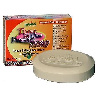 3 IN 1 Butter Soap Madina Cocoa, Shea, Mango Butter Moisture Dry Skin