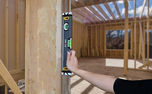Prexiso 16In Anti-Shock Spirit Level, Aluminum Alloy Construction, V-Groove, With Bonus 16-Feet Tape Measure, Ideal For Decoration, Home Furnishings, Construction #TOP5