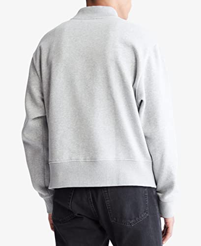 Calvin Klein Men's Relaxed Fit Archive Logo Fleece Bomber Jacket2