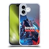 Head Case Designs Officially Licensed EA Bioware Mass Effect Key Art Legendary Graphics Gel Case [Military Grade Protection] Compatible with Apple iPhone 16 and Compatible with MagSafe