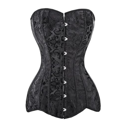 Corset long en sablier pour femme bustier vintage jacquard