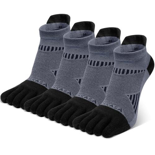 Chaussettes de course à pied invisibles à orteils homme contre les ampoules en taille 44-46