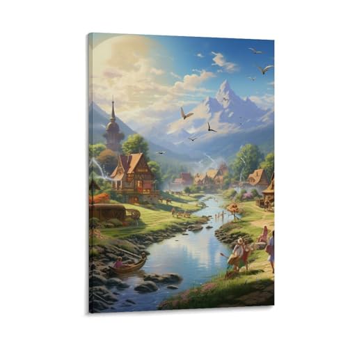 Toile impression Paradis tableau décoration murale moderne 40x60