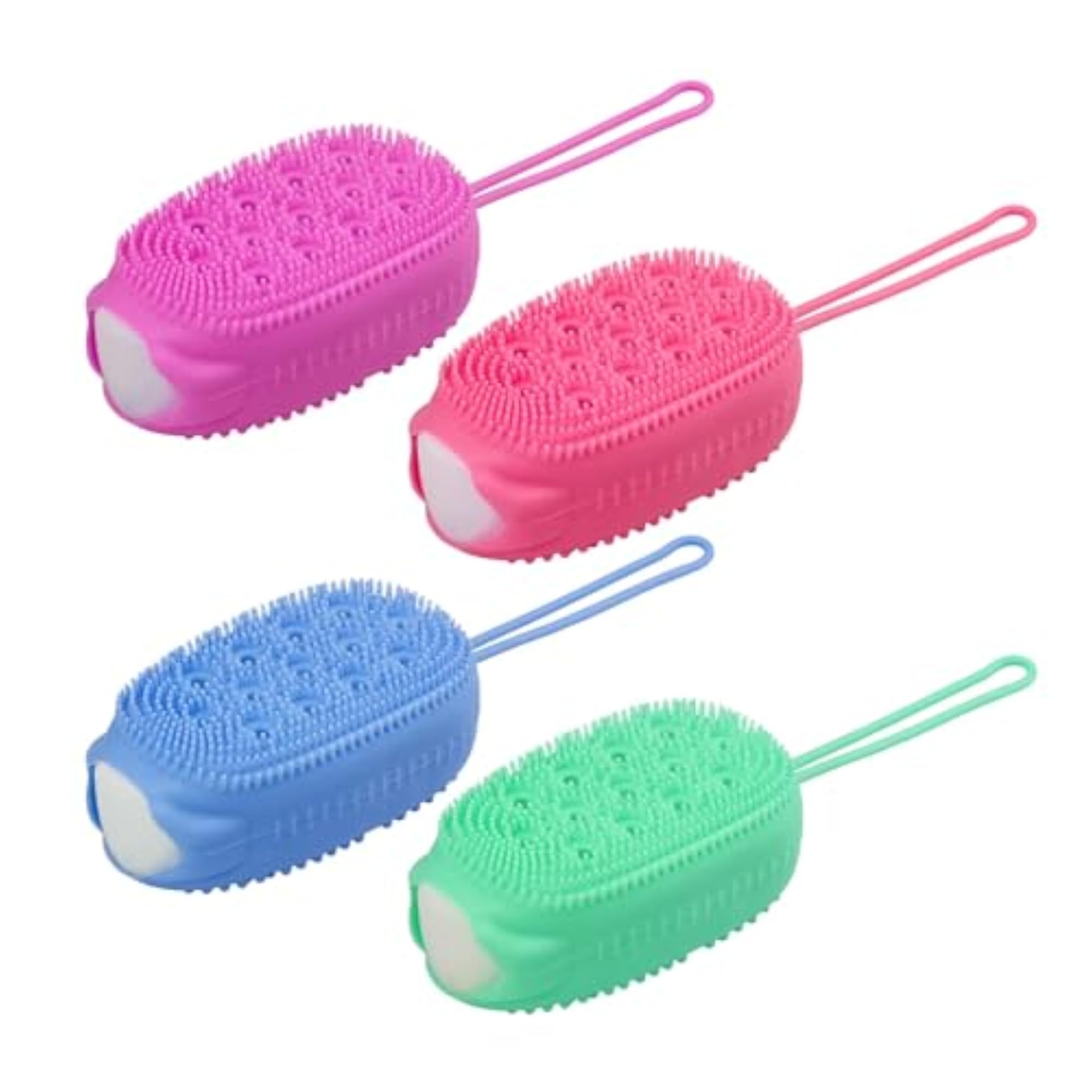 Silicone Bubble Bath Quick Foaming Scrubbing Brush