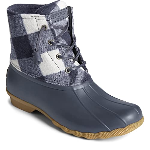 Sperry Women's Navy Check Rain Boots - Size 9