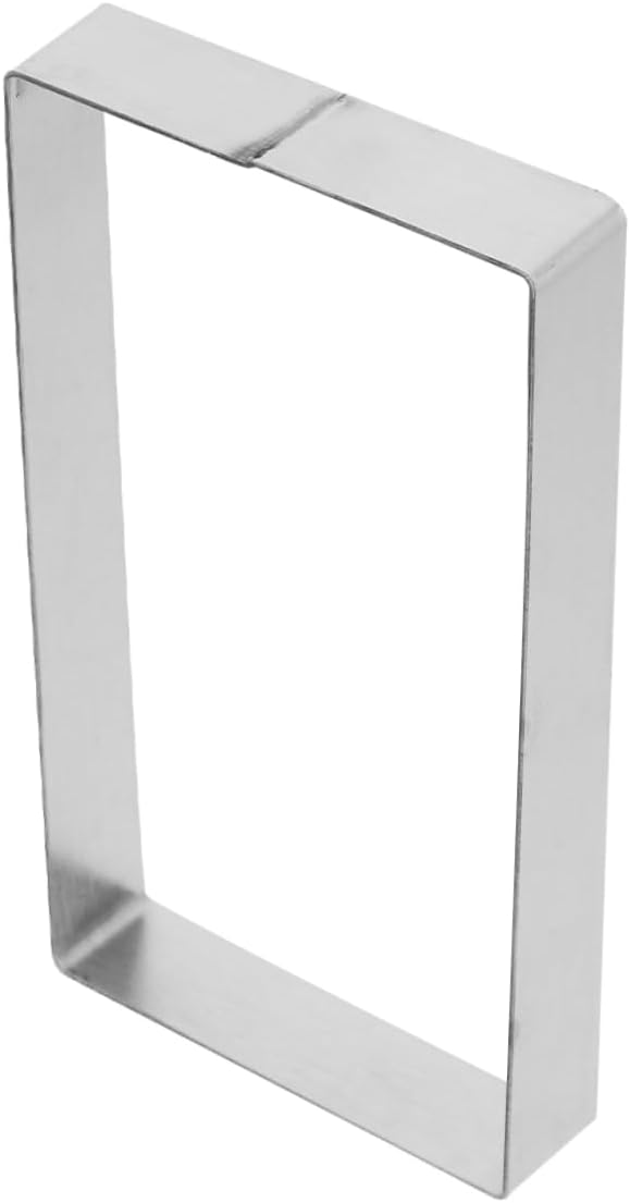 ABOOFAN Rectangle Cake Molds Stainless Steel Pastry Baking Pan Mousse Ring Easy Release Versatile for Pancakes Cakes