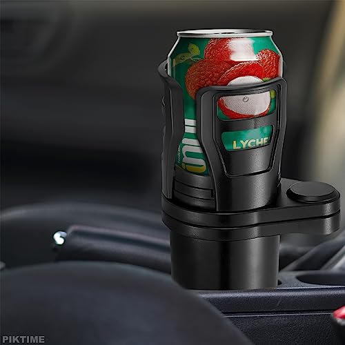 Dual Cup Holder Expander For Car - Car Cup Holder Black Organizer Adjustable Cup Holder For Car 360°Rotating Multifunctional Car Cup Holder - Car Seat Cup Holder Snack Tray Drink Holder For Car #TOP5
