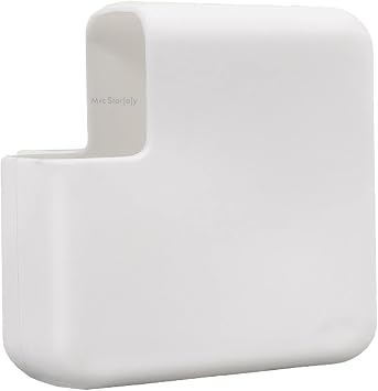 McStorey MacBook Şarj Aleti Kılıfı Silikon | 85W A1343/A1424 MagSafe 1-2, 87W A1719, 96W A2166 USB-C Uyumlu | MacBook Pro Adaptör Koruyucu Beyaz