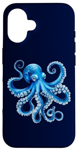 Cool Blue Octopus Sea Ocean Lover,Tentacles Octopus Lover �X�}�z�P�[�X iPhone 16 �p
