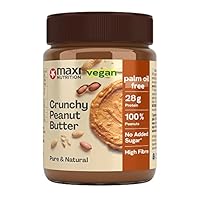 MaxiNutrition Crunchy Peanut Butter, 350g, 100% Erdnüsse, ohne Zucker, mit 28g Protein, ohne Palmöl