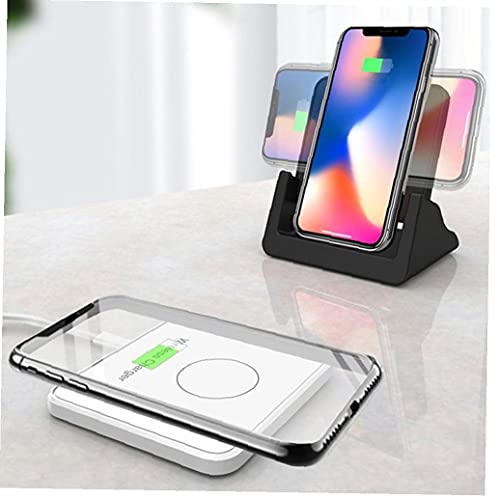 Snelle draadloze oplader 15W Mobiele telefoon Afneembaar Oplaadstandaard Pad Dock White Phone Parts - Image 4