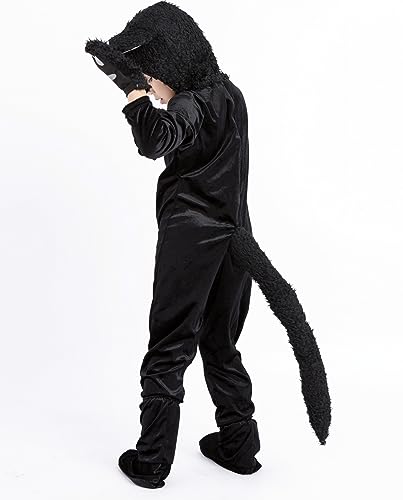 Disfraz de gato negro para niños y niñas miniatura 7