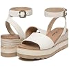 صندل منصة Athlefit للسيدات حزام الكاحل مفتوح Toe Espadrille Wedge Sandals