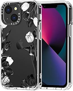 MOSNOVO Compatible with iPhone 13 Mini Case, Eucalyptus Leaves Print for Girl Women [ Buffertech Shockproof ] Transparent TPU Bumper Clear Phone Case Cover Designed for iPhone 13 Mini 5.4 Inch
