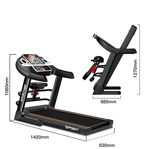 Image of Treadmill New Home Folding Silent Blue Screen Or Color Screen Electric Fitness Equipment Treadmill