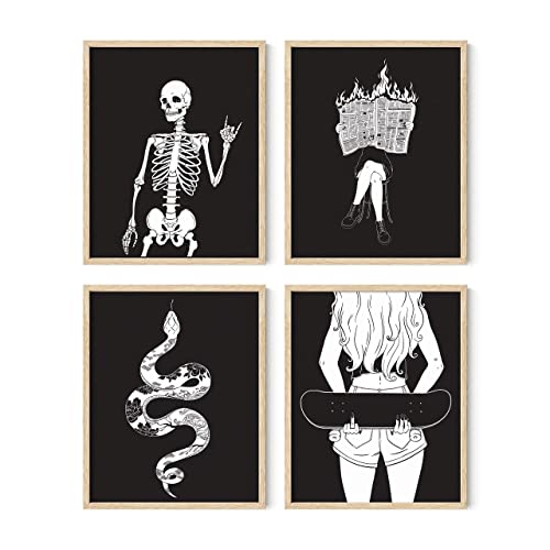 HAUS AND HUES Goth Wall Decor – Set of 4
