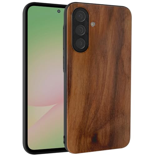 Coque Samsung A56 5G en bois de noyer idéale pour la recharge sans fil